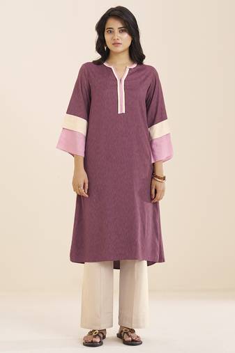 women’s wine straight cut viscose rayon kurta