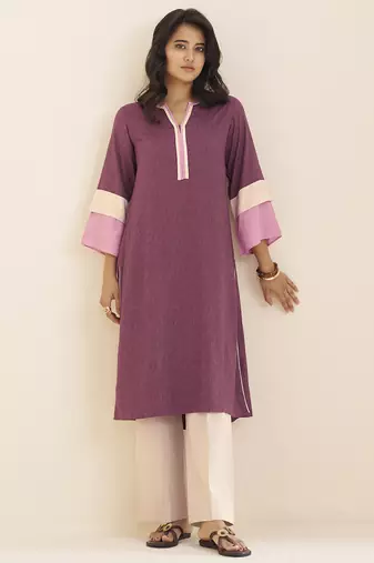 women’s wine straight cut viscose rayon kurta