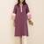 women’s wine straight cut viscose rayon kurta