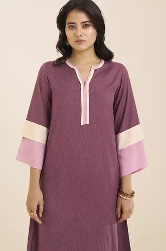 women’s wine straight cut viscose rayon kurta