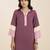 women’s wine straight cut viscose rayon kurta