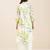 elegant white linen blend floral printed kurta for women