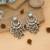 White color kundan earrings