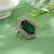 Green color american diamond ring