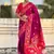 wine dual zari woven soft art silk saree