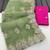 Light Green Color embroidery and multi Thread work Silk Saree
