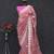 Light Pink Color embroidery and multi Thread work Silk Saree