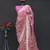 light pink gold crush silk multi thread embroidery saree