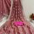 Light Pink Color embroidery and multi Thread work Silk Saree