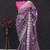 Purple Color embroidery and multi Thread work Silk Saree