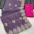 Purple Color embroidery and multi Thread work Silk Saree