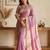 Baby pink sofl silk butti work partywear saree