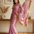 Baby pink sofl silk butti work partywear saree