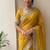 Yellow sofl silk butti work partywear saree