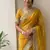 Yellow sofl silk butti work partywear saree