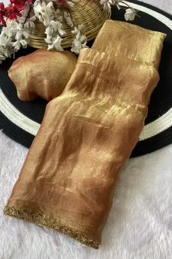 Chiku fendy chiffon serosky work party wear designer saree