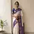 White mercerised cotton silk traditional wear saree
