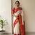 White mercerised cotton silk traditional wear saree