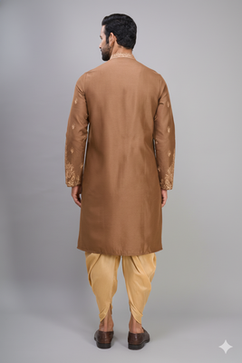 chiku embroidered cotton silk kurta patiala set 2