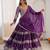 purple a line georgette lehenga choli for wedding