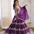 purple a line georgette lehenga choli for wedding