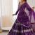 purple a line georgette lehenga choli for wedding