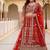 Red Color Sequins and Codding Embroidery Work Net Lehenga Choli Set
