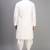 off white embroidered cotton silk kurta patiala set