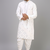 off white embroidered cotton silk kurta patiala set