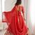 designer red shimmer lehenga choli for wedding