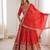 designer red shimmer lehenga choli for wedding