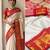 White mercerised cotton silk traditional wear saree