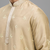 fawn silk embroidered kurta patiala set for men