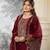 Maroon Fendy Silk Sharara Suit Set with Rose Gold Sequence Embroidery