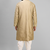 fawn silk embroidered kurta patiala set for men