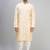men’s cream embroidered silk kurta with patiala bottom set