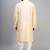 men’s cream embroidered silk kurta with patiala bottom set