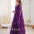Purple Faux Georgette Lehenga Choli Set with Thread & Sequin Embroidery