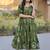 Exclusive Green Printed Cotton Casual Wear Dress