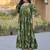 Exclusive Green Printed Cotton Casual Wear Dress