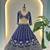 Blue Color  Sequins and Zari Embroidery Work  Silk Lehenga Choli Set
