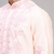 men’s pink embroidered silk kurta with off white patiala pants