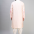 men’s pink embroidered silk kurta with off white patiala pants