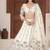 White  Color  Sequins and Zari Embroidery Work  Silk Lehenga Choli Set