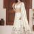 White  Color  Sequins and Zari Embroidery Work  Silk Lehenga Choli Set