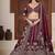 Wine  Color  Sequins and Zari Embroidery Work  Silk Lehenga Choli Set