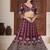 Wine  Color  Sequins and Zari Embroidery Work  Silk Lehenga Choli Set