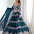 Dark green Faux Georgette Lehenga Choli Set with Thread & Sequin Embroidery