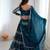 Dark green Faux Georgette Lehenga Choli Set with Thread & Sequin Embroidery