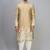 fawn embroidered men’s silk kurta patiala set